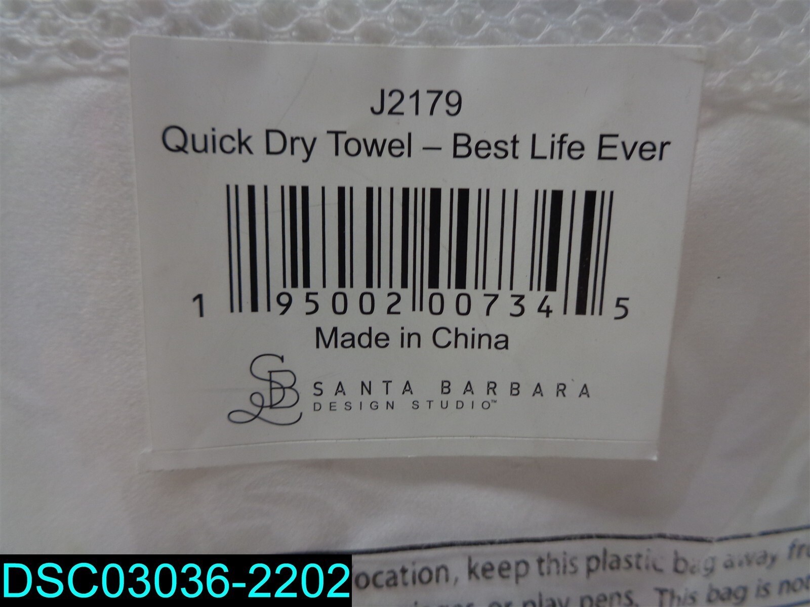 Santa Barbara J2179 Quick Dry Oversized Beach Towel Best Life Ever 195002007345