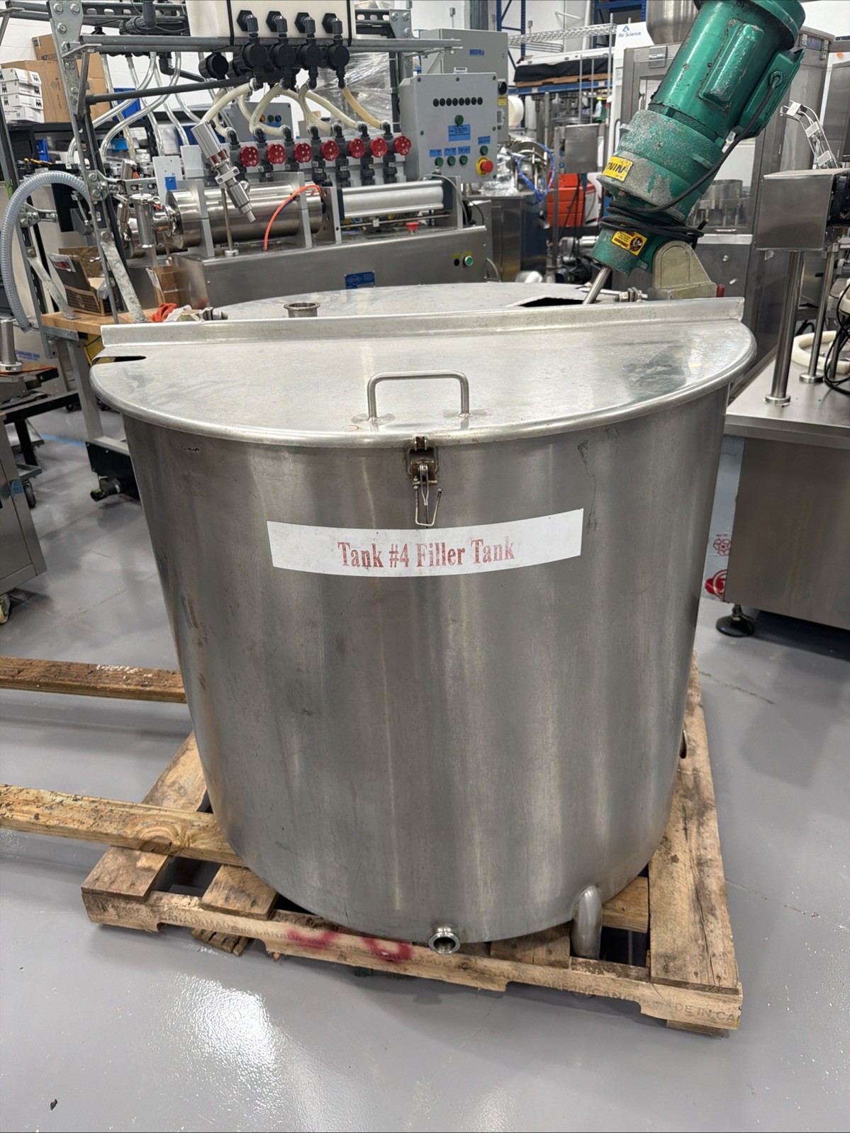 200 Gallon 304 Stainless Steel Mixing Tank With Mixer