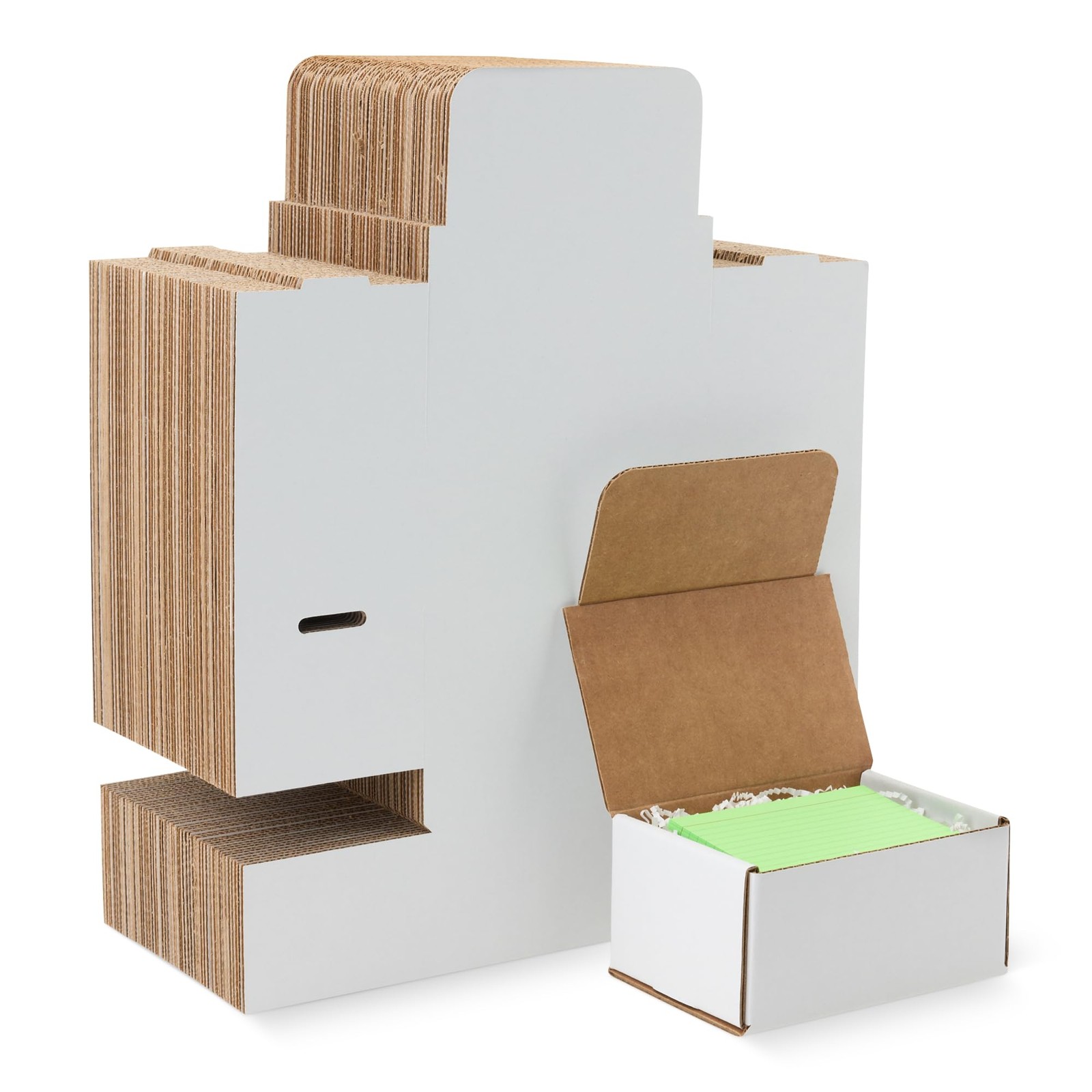 Amazon Basics Cardboard Shipping Mailer Boxes, 6″ x 4″ x 3″, White, 50-Pack