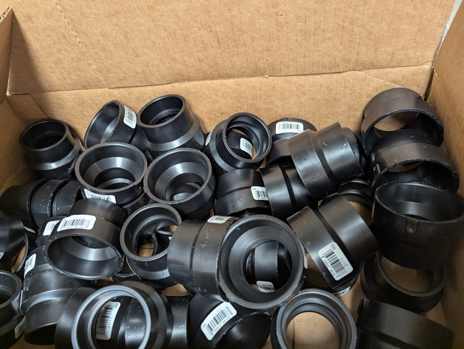 2 in. x 1-1/2 in. ABS DWV Hub x Hub Reducing Coupling Lot of 50