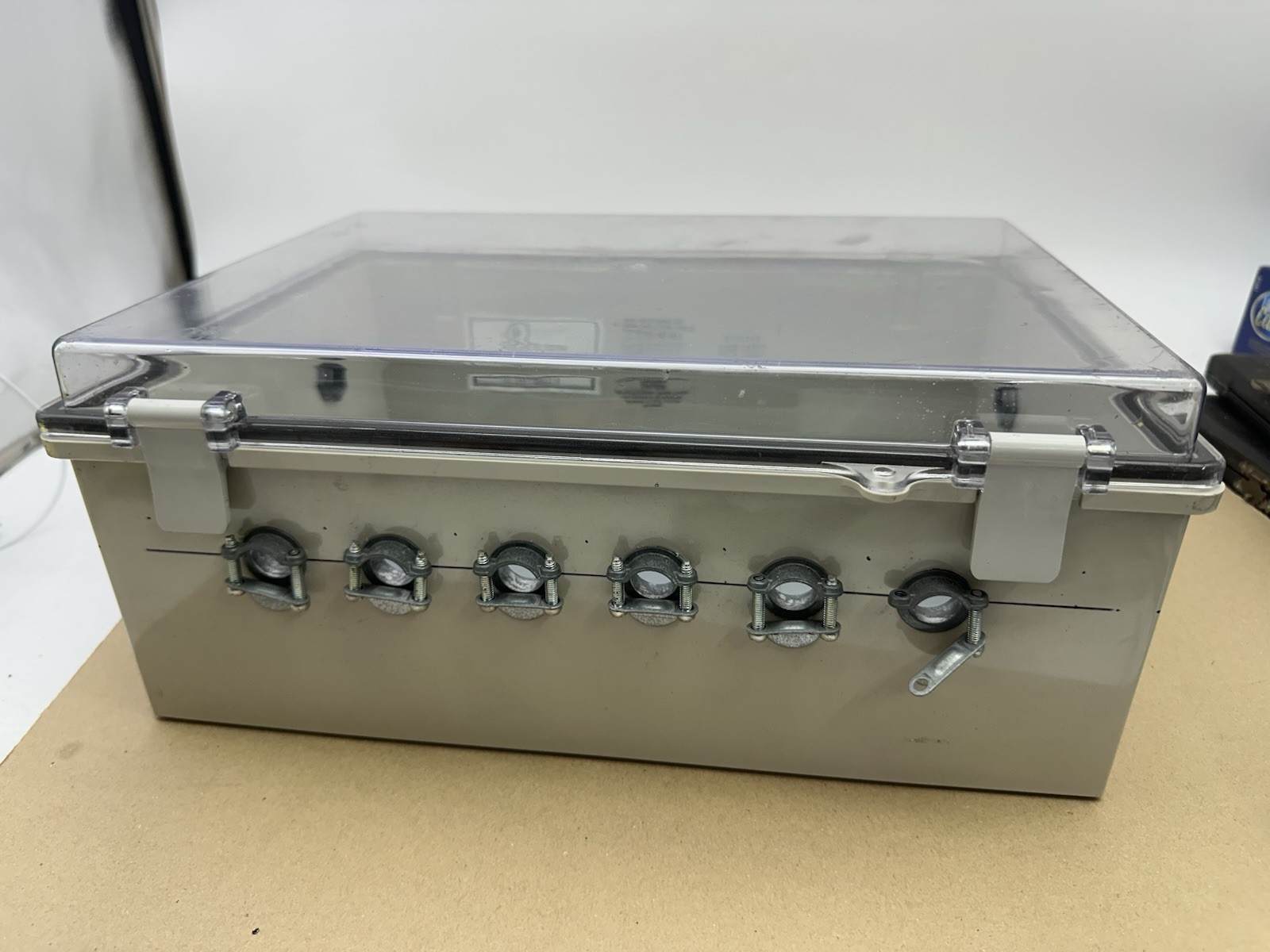 Bud Industries NBB-10273 Light Gray Style B Plastic Indoor Box with Clear Door