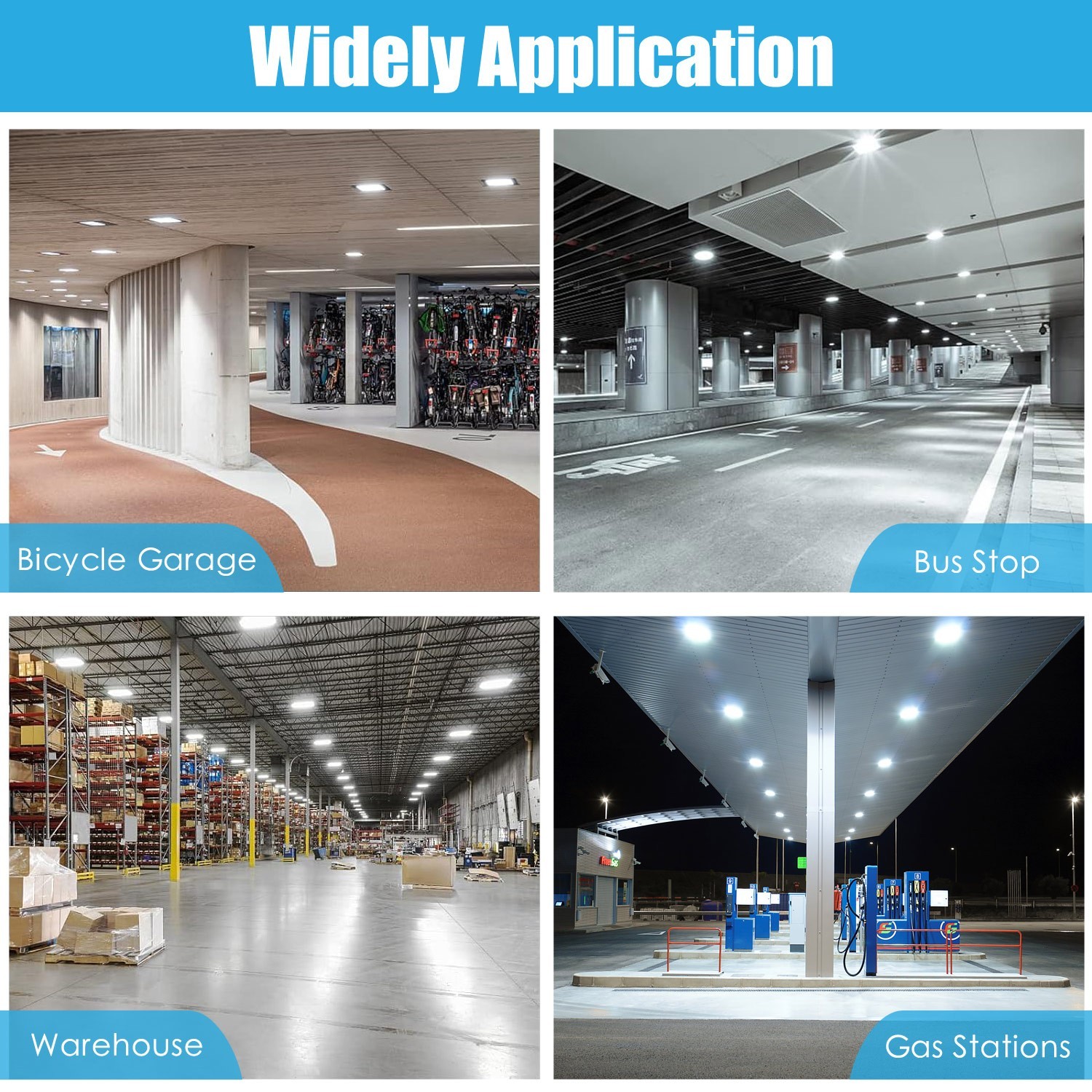 150W LED Canopy Light Dusk to Dawn Parking Lot Gas Station Lamp 21000LM IP65 ETL