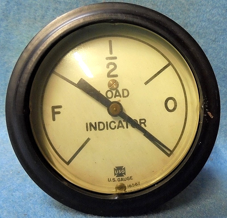 USG, U.S. GAUGE LOAD INDICATOR, F 1/2 O, 2-1/2″ FACE