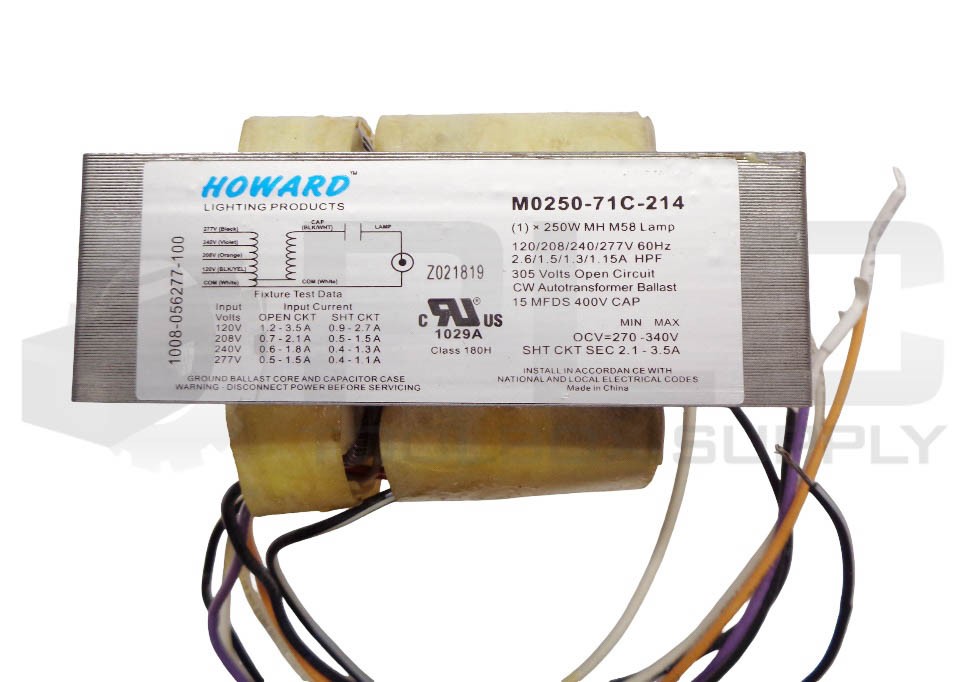 NEW HOWARD INDUSTRIES M-250-4T-CWA-K / 1093-910390-350 BALLAST KIT **READ**