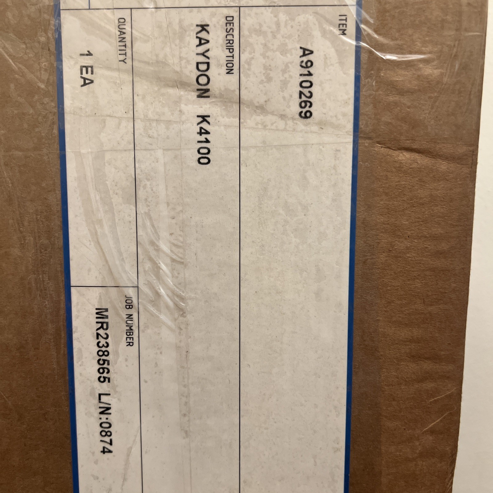 Kaydon A910269 4.2-Micron 1000 Beta Ratio Buna-N, K4100 Turbo TOC Polishing Elem