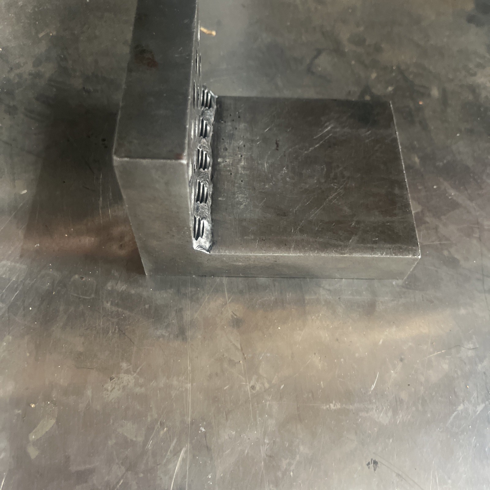 Machinist Tool, Angle Plate With Threaded Holes, Steel, Used Surplus