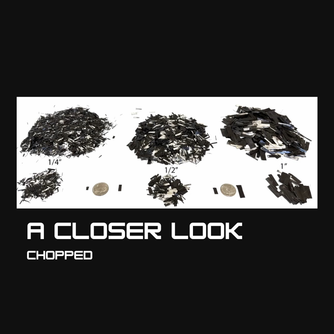 1/2″ Chopped Carbon Fiber: 1 lb (making FORGED composites)