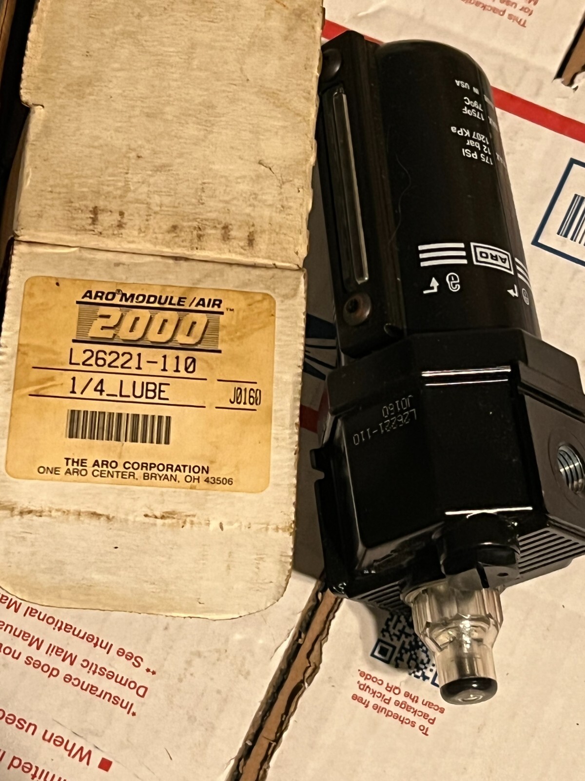 nos ARO L26221-110 1/4″LUBE LUBRICATOR