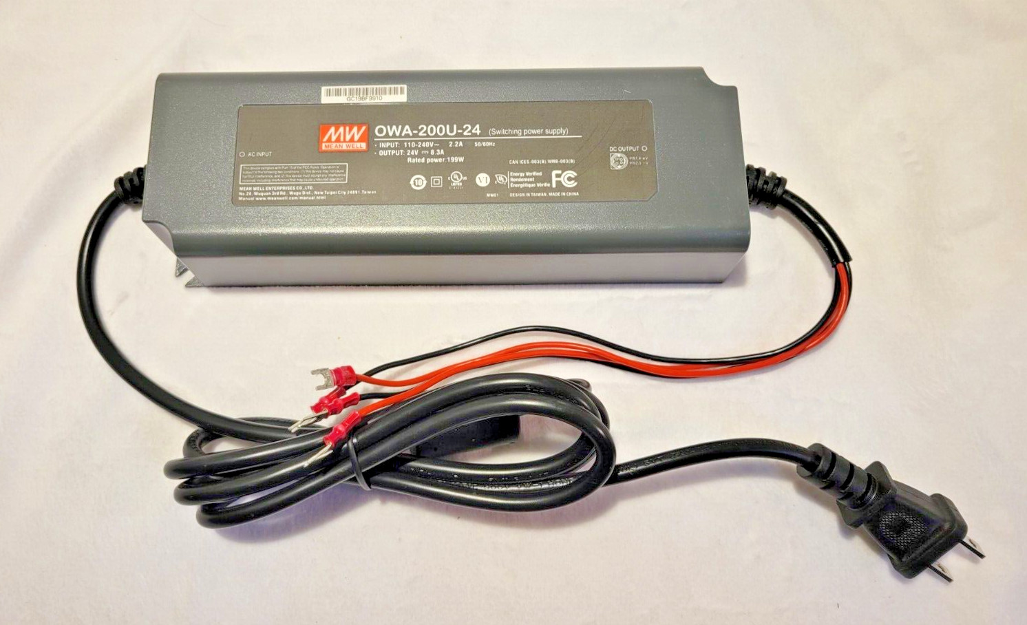 Mean Well OWA-200U-24 199W, 24V, 8.3A, AC Moisture Proof Power Supply modifie