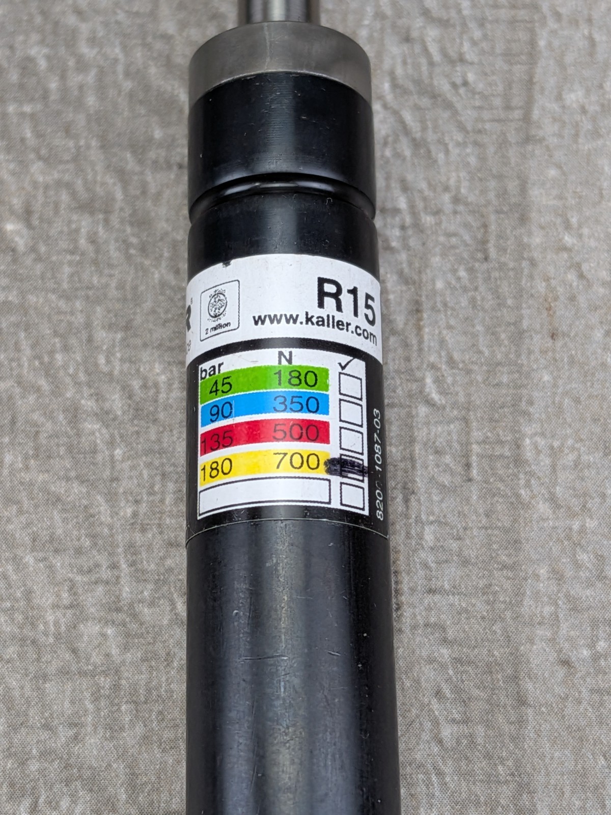 KALLER GAS SPRINGS R15 180 bar 700N