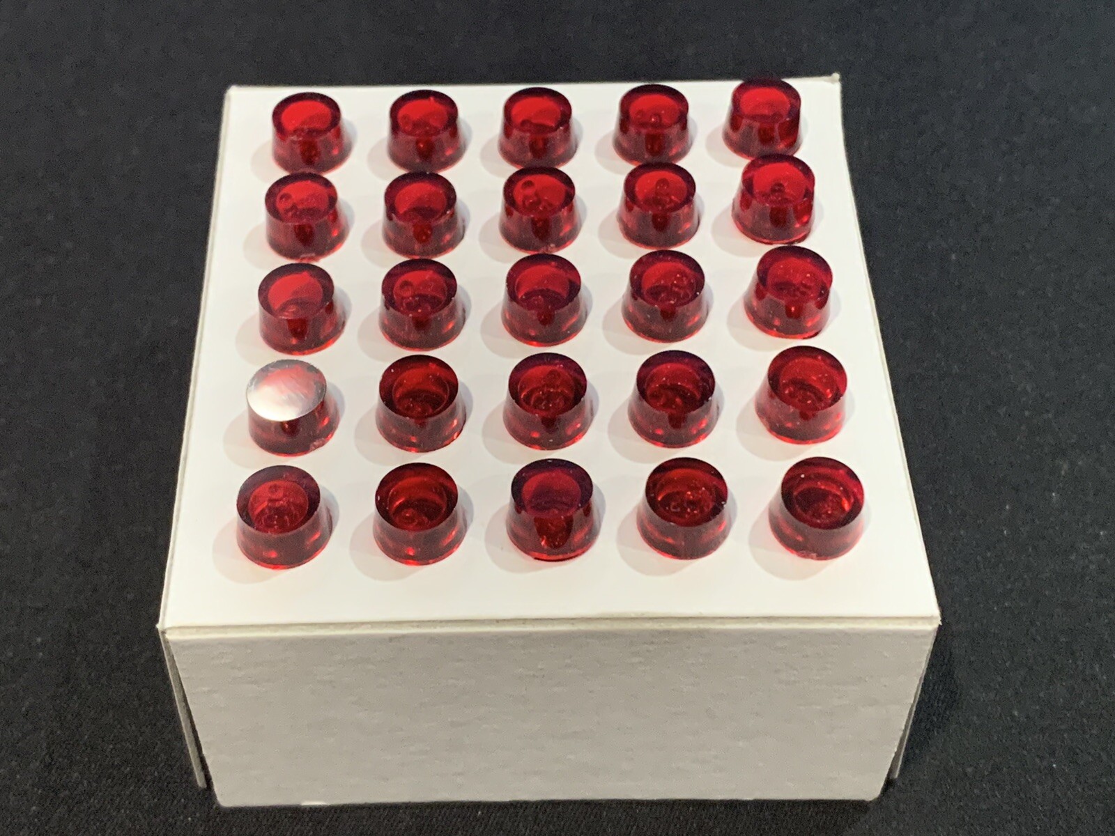 Box of (25) Alco BNF-4R Standard Red 115V Neon Indicators Lights Bulbs – New!