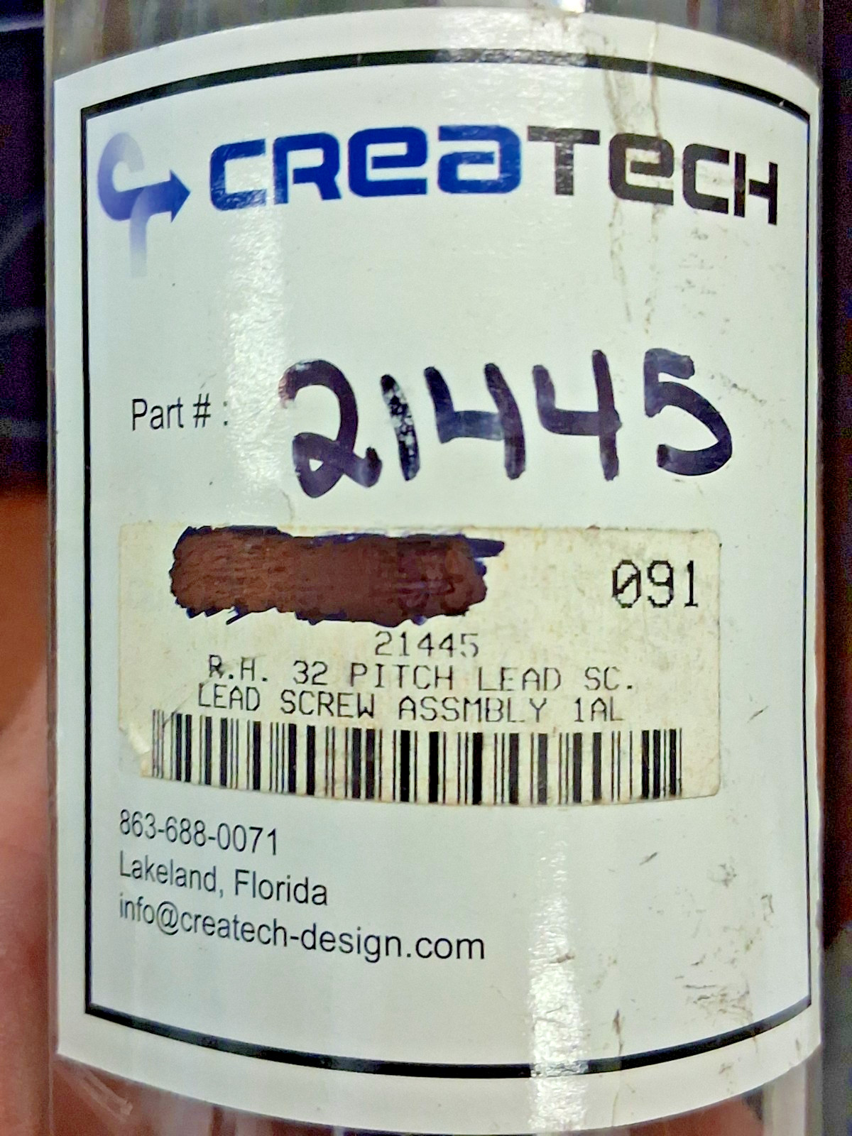 Procunier Lead Screw Assembly 1/2″ Right Hand Thread Series 1-AL 32 TPI 21445