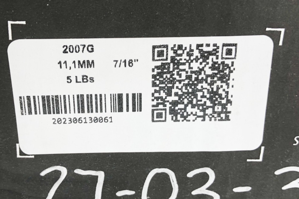 New Teadit 2007G Packing Expanded PTFE with Graphite 7/16″ 5lb Reel
