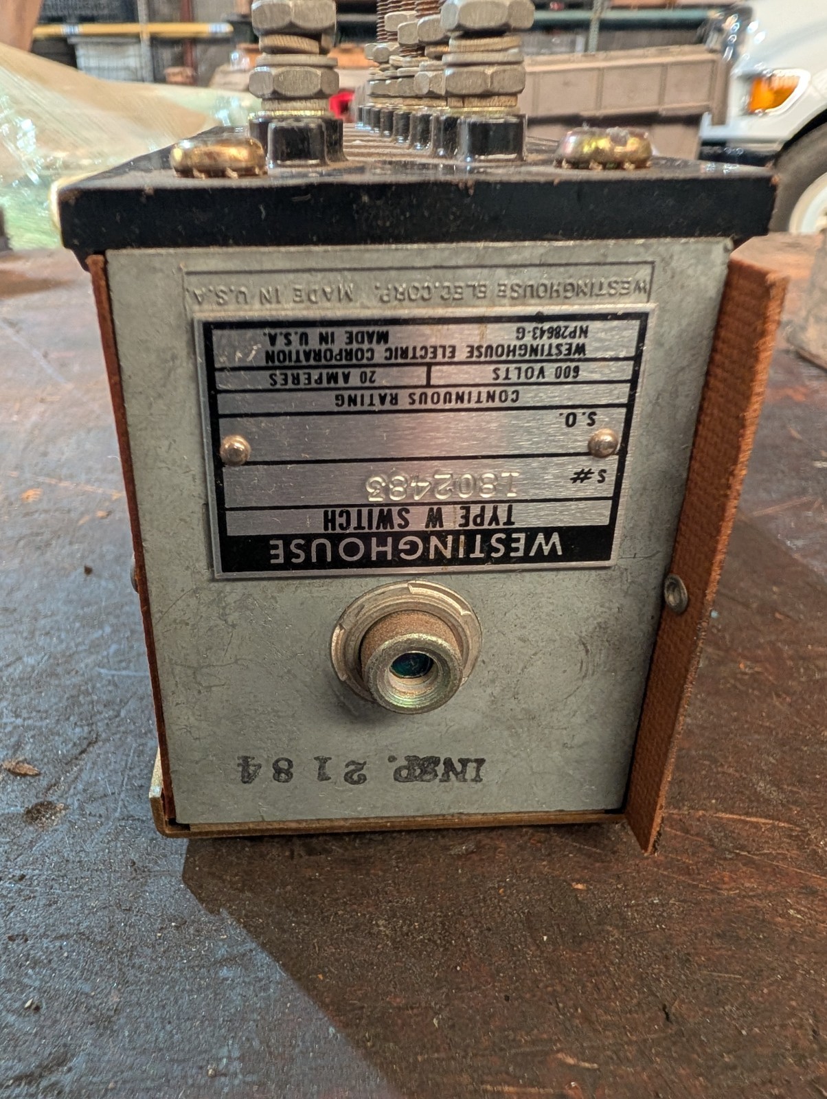 WESTINGHOUSE TYPE W SWITCH GO 255973 600V 20A S# 1802483