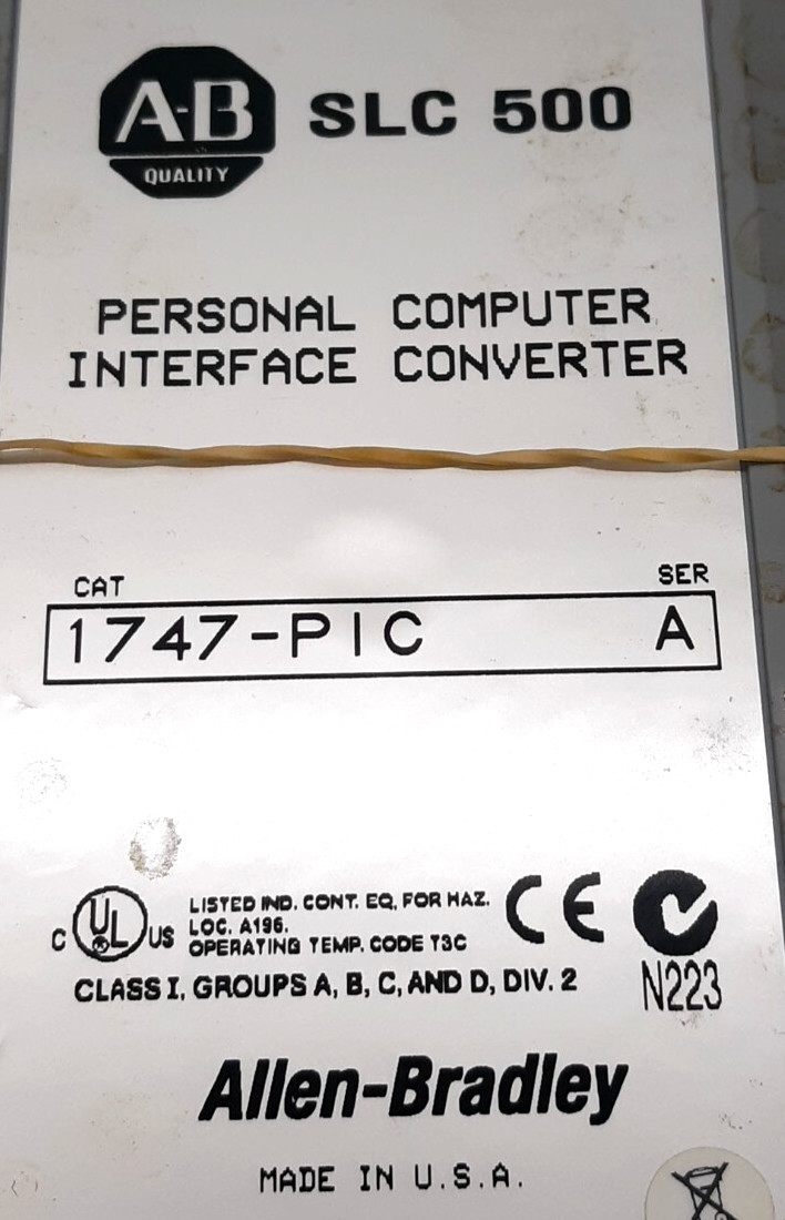 Allen-Bradley 1747-PIC Interface Converter w/1747-C10 Cable