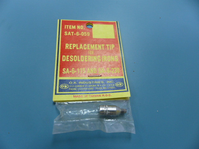 OK Industries SAT6059 Qty of 1 per Lot Replacement tip for desoldering irons