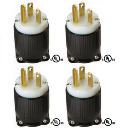 NEMA 5-20 Grounding Plug, 20A 125V AC, 2 Pole 3 Wire, cUL Listed