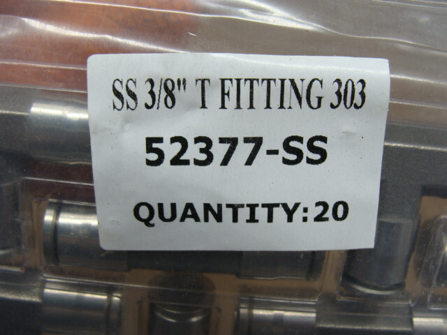 PKG OF 20 SS 3/8″ FITTINGS 303 52377-SS