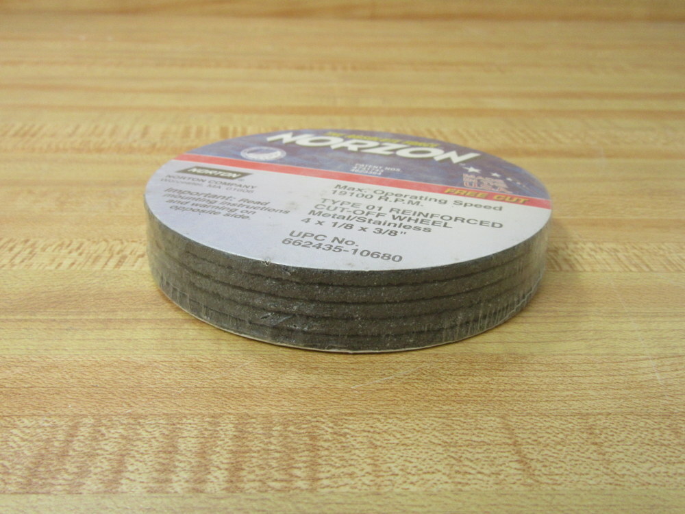 Norton 66243510680 Cut-Off Wheel 4″ x 1/8″ x 3/8″ (Pack of 15)