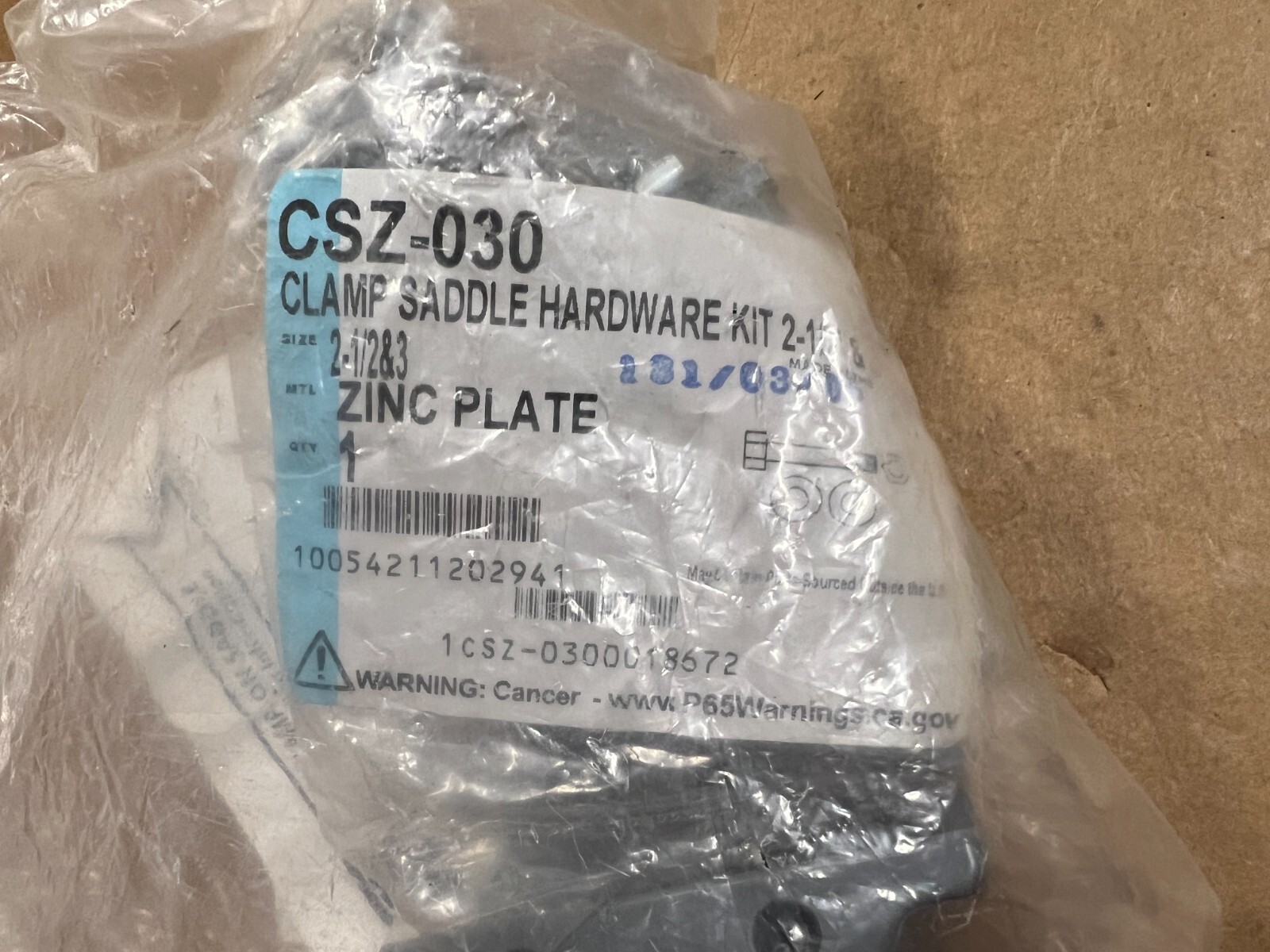 SPEARS 866-333C CLAMP SADDLE SOC With Hardware 3″ X 1/2″ CPVC New NIB