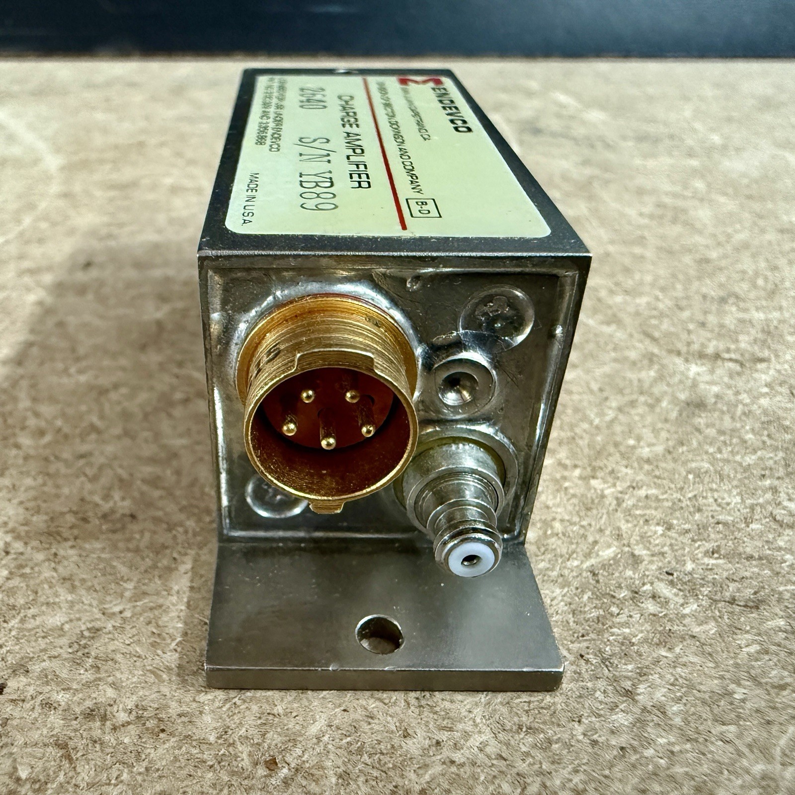 Endevco Charge Amplifier 2640 Vintage Becton Dickinson Test Equipment
