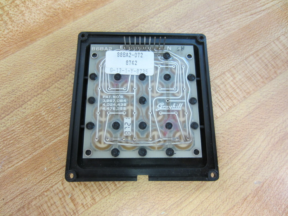 Grayhill 86BA2 Flange Mounted Keypad 88BA2-072