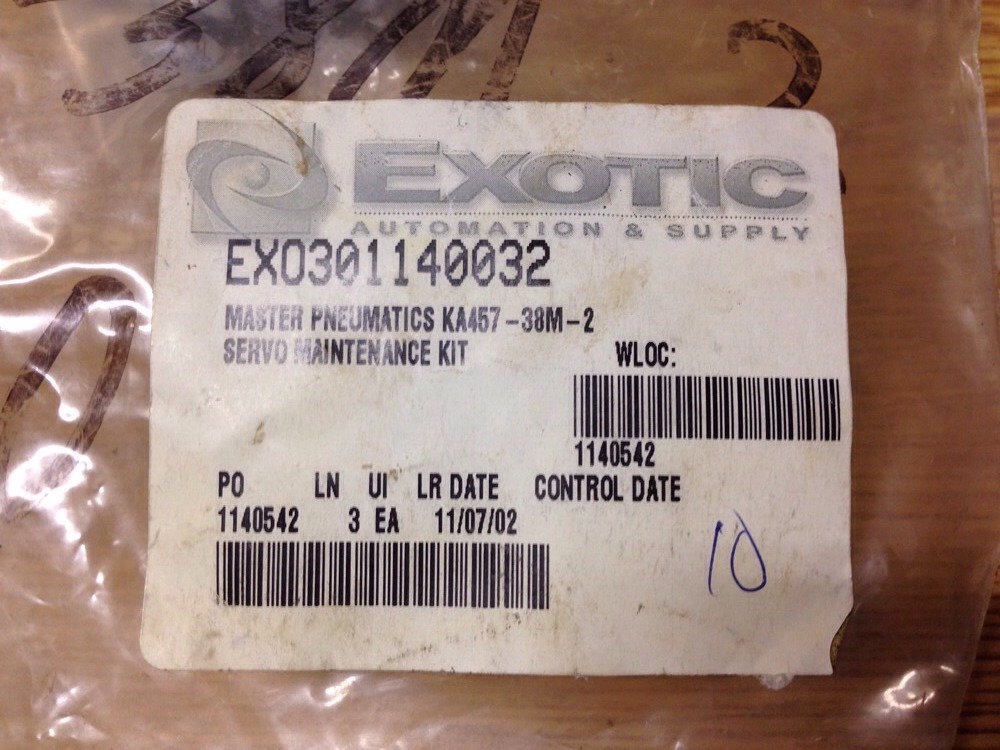 LOT OF 10, Master Pneumatics KA457-38M-2, KA45738M2, EX0301140032, #1175L