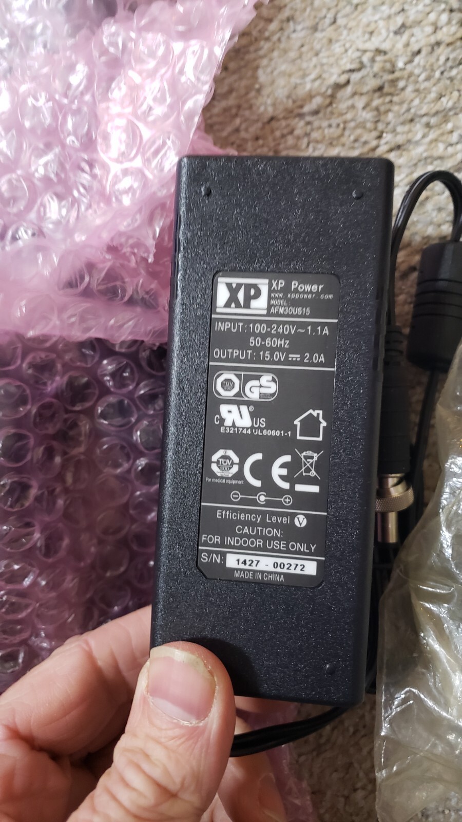 NEW LOT of 2 XP Power Hospital-Grade Desktop AC Adapters EXTERNAL PSU AFM30US15