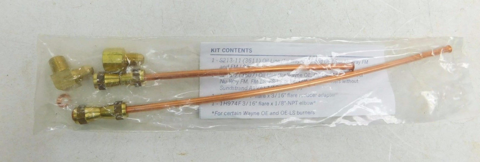 NEW IN PACK! Westwood 1H974 Oil Line Parts Kit (2 Pipes) (2 Fittings) AP