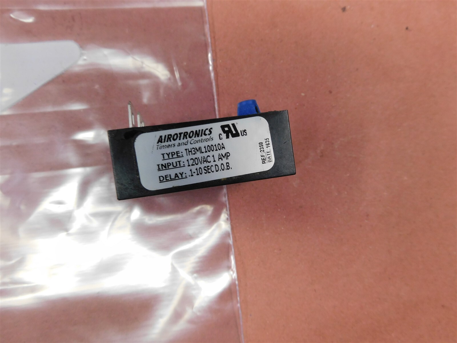 Airotronics type TH3ML10010A 12VAC Input 1-10 Second Delay NEW LOT # 27