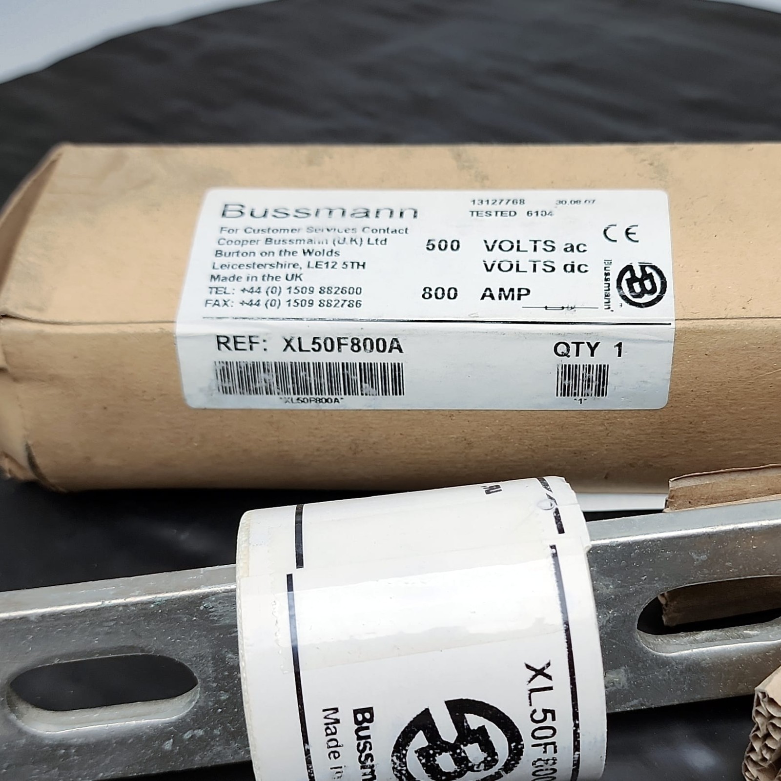 1x NEW Bussmann XL50F800A Fuse 800A 500V AC/DC 200kA IR Cooper NIB UK
