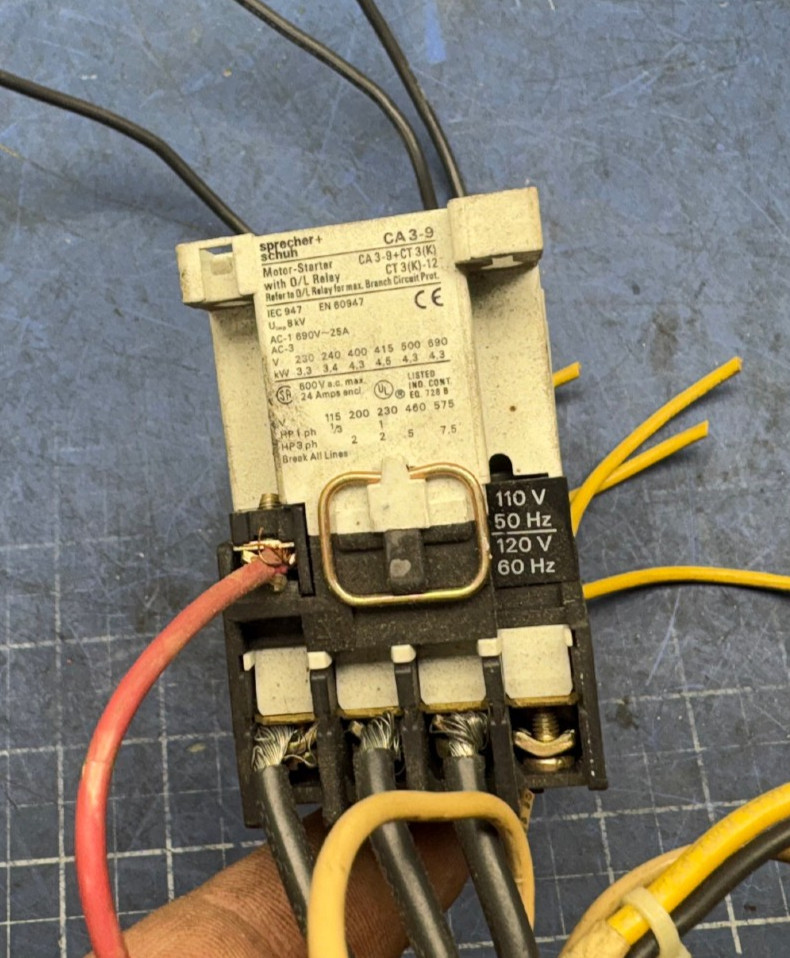 SPRECHER+SCHUH CA3-9-10 CONTACTOR 110/120V COIL W/CEP7-EEEB SER C*SEE PICTURES*