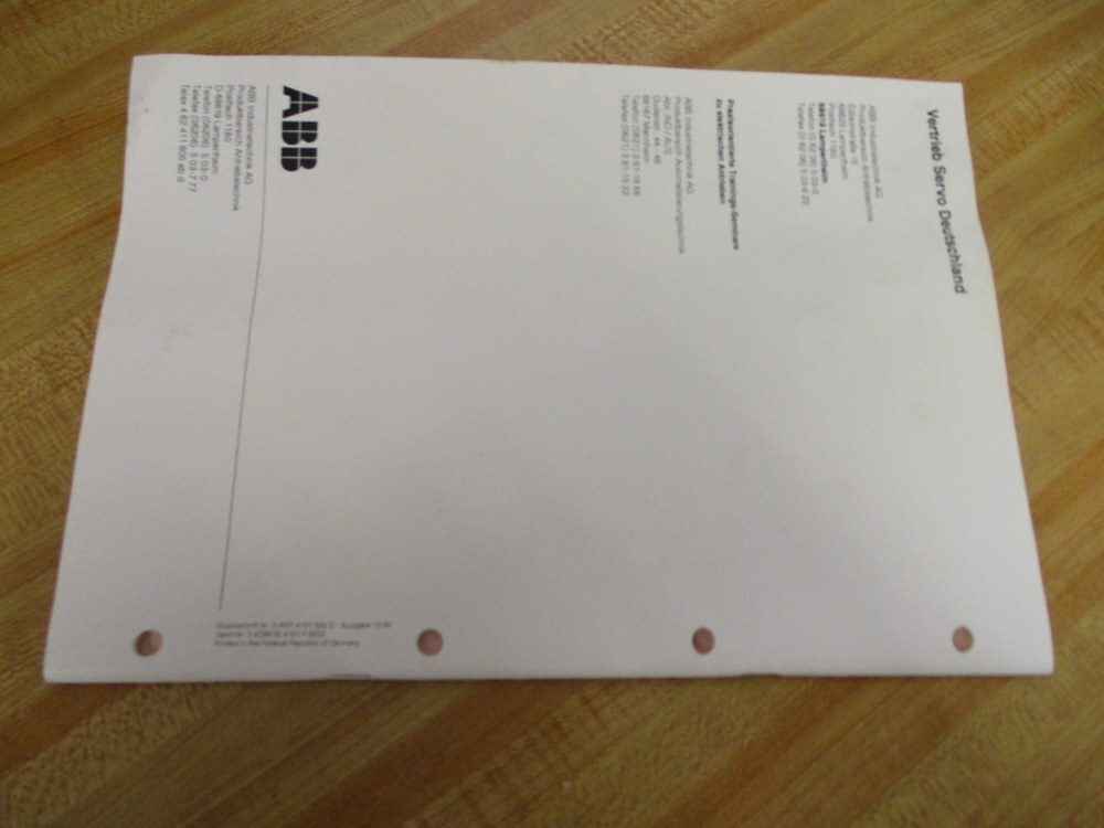 ABB D-ANT-4101-92 Series SDS 100 Installation Instructions In German DANT410192