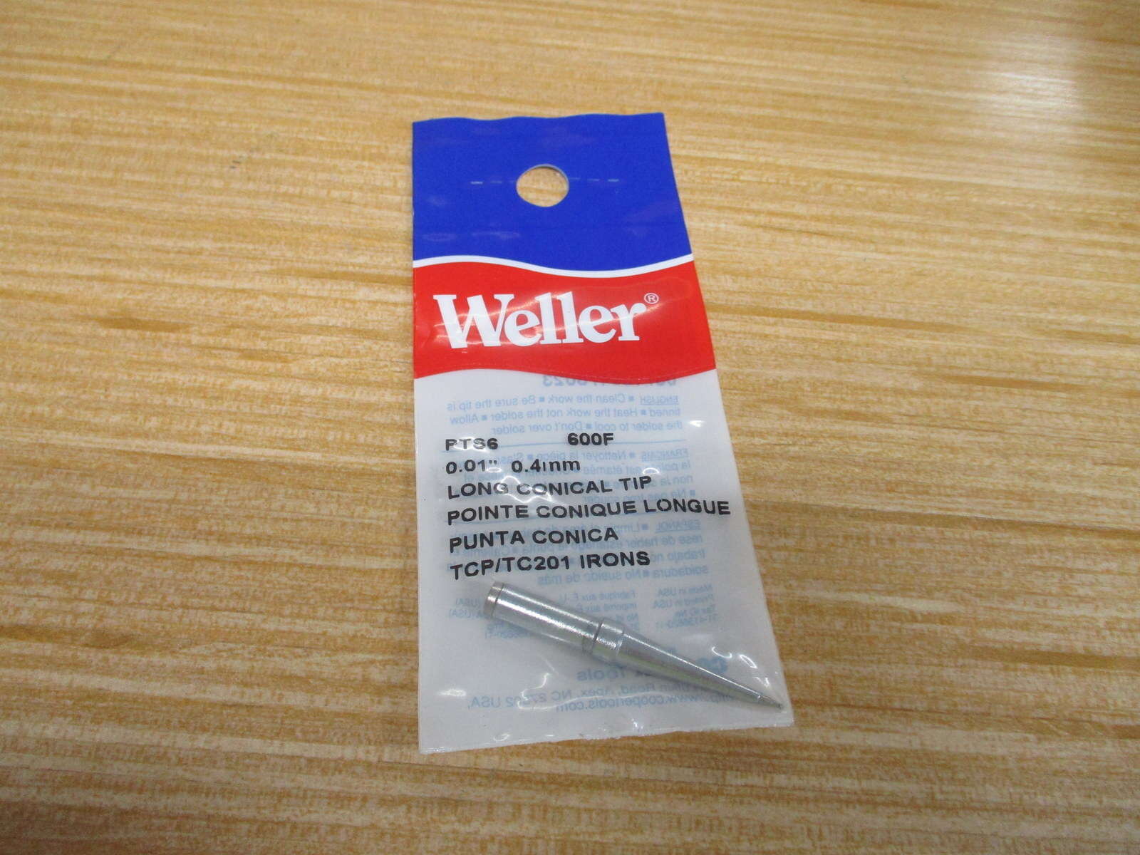 Weller PTS6 Cooper Tools Long Conical Tip (Pack of 2)