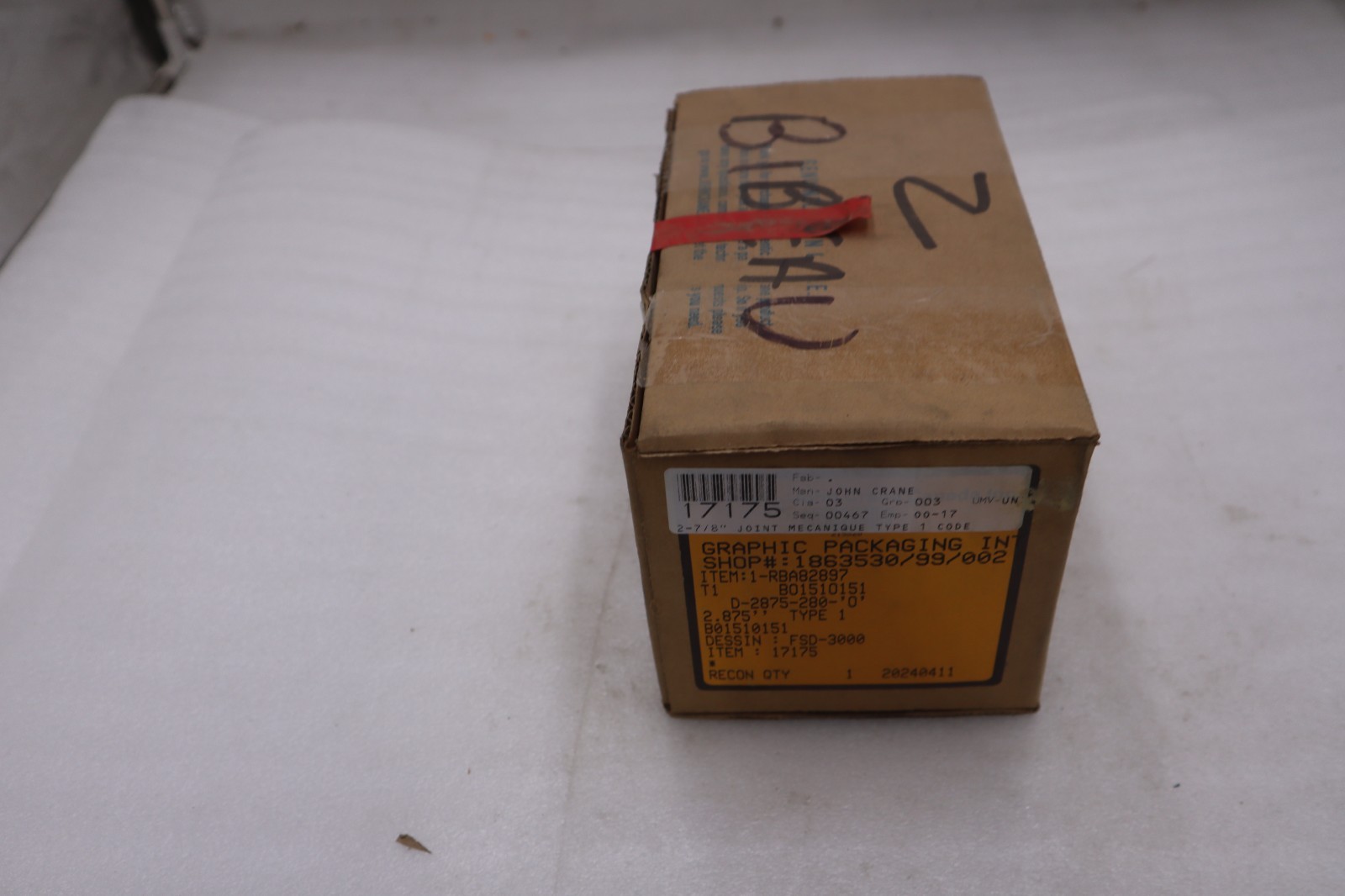 John Crane FSD3000 Spring Seal Assembly 2.875″ NEW IN BOX STOCK GF-941