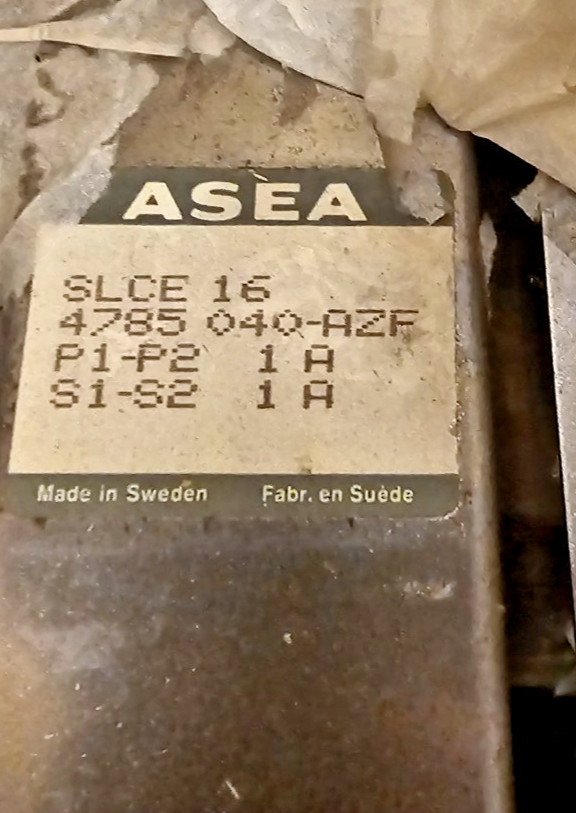 Asea SLCE 16 Auxiliary Current Transformer 50Hz
