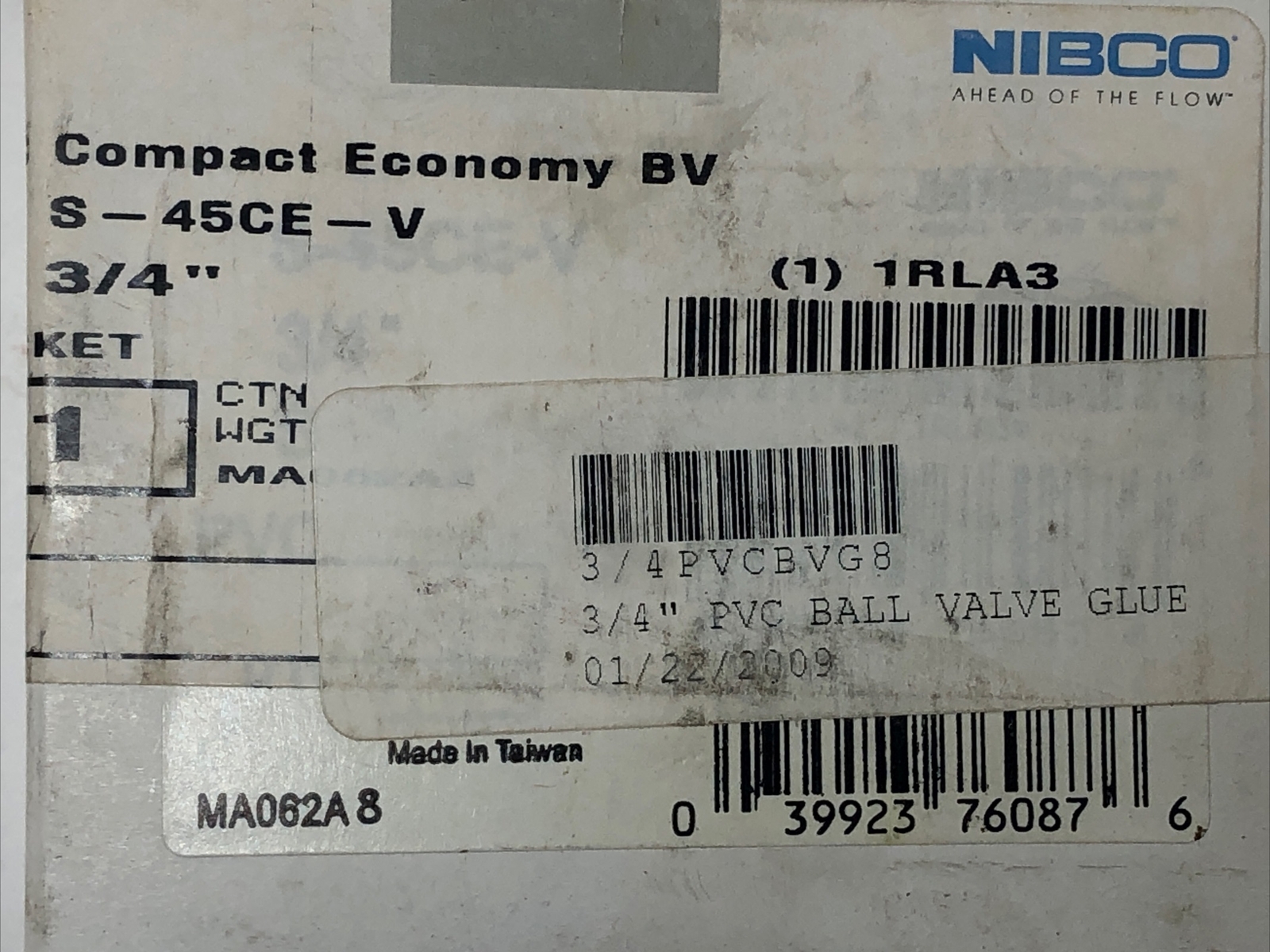Nibco 1RLA3 S-45CE-V 3/4″ Compact Economy Ball Valve