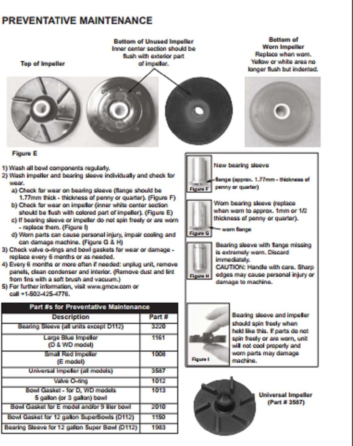 Impeller, Replaces Crathco 3587 (Pack of 3) grey