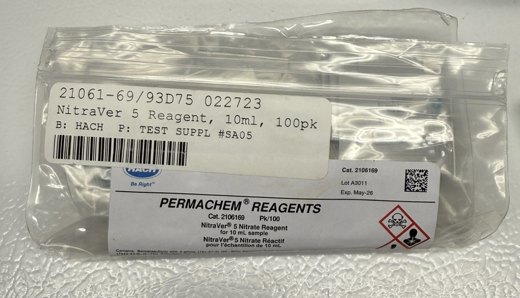 HACH 58700-02 POCKET COLORIMETER II NITRATE TEST KIT COMPLETE