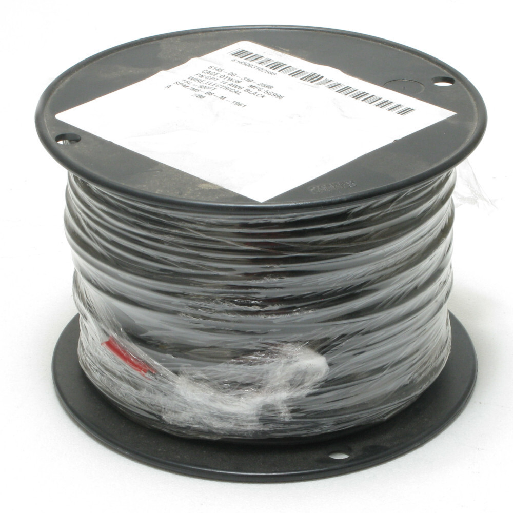 14AWG GPT Black Automotive Copper Hook Up Wire, 500ft Roll