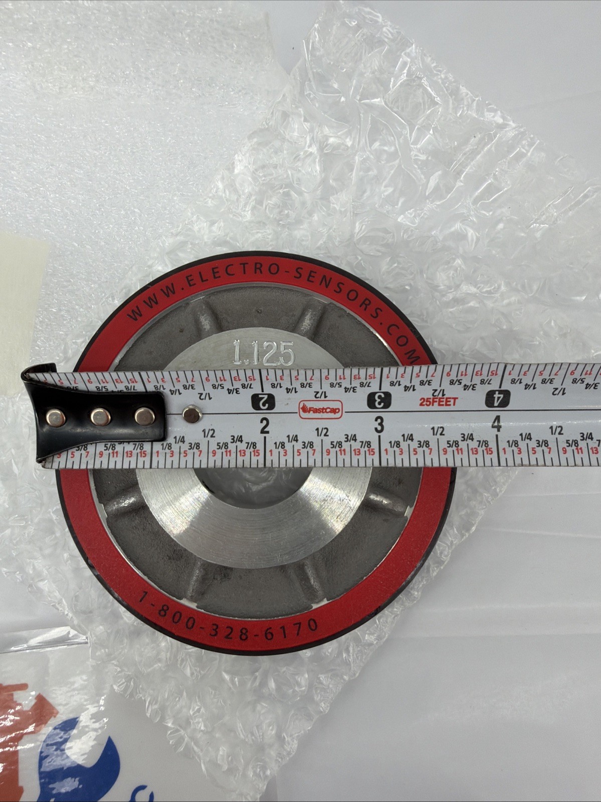 Electro-Sensors 700-211125 Magnet Wheel, 1-1/8in Bore, 199SM, 60PP, Aluminum Hub
