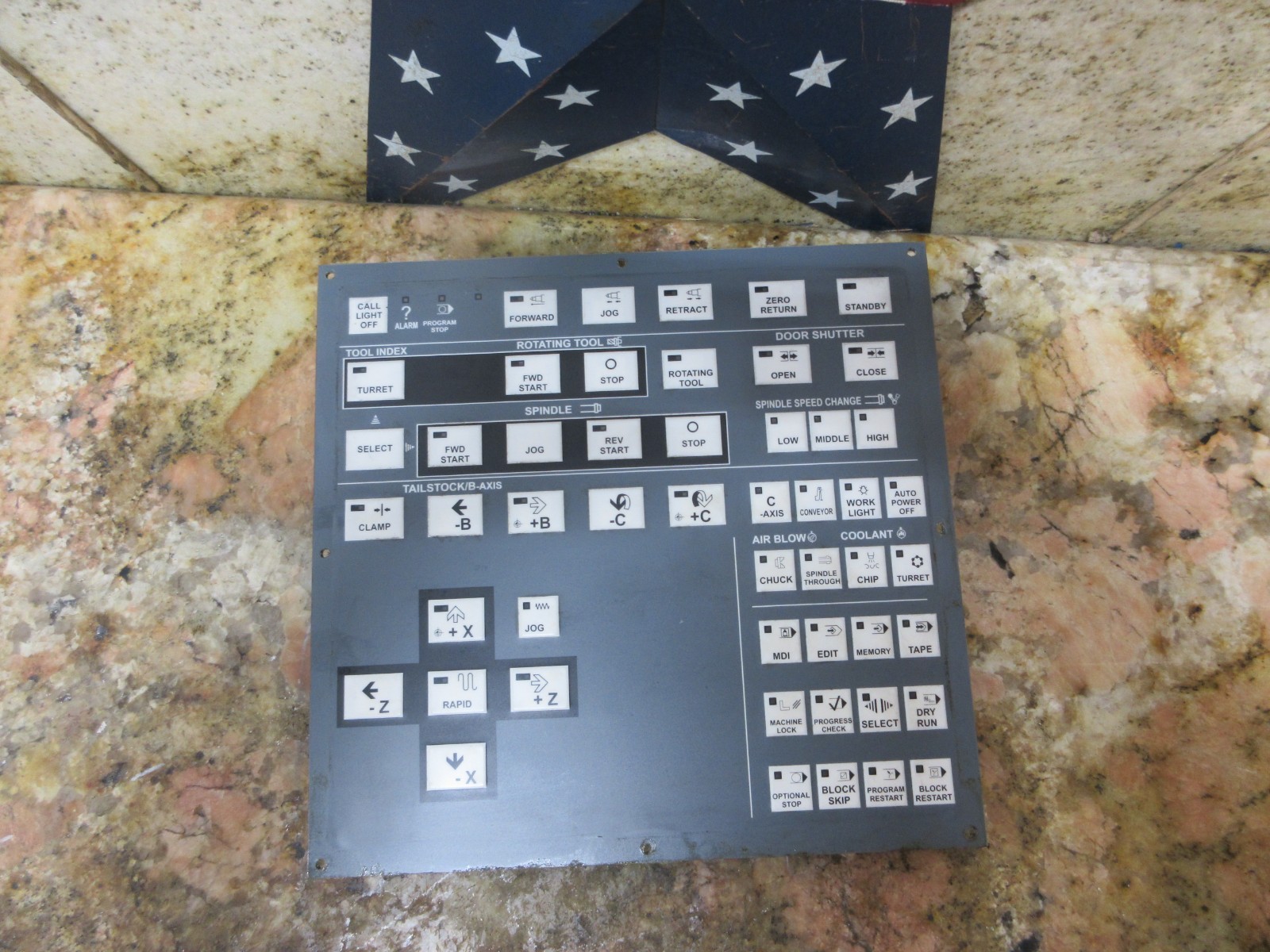 HITACHI SEIKI HT23J CNC LATHE MAIN OPERATOR CONTROL PANEL EN-1396B-02