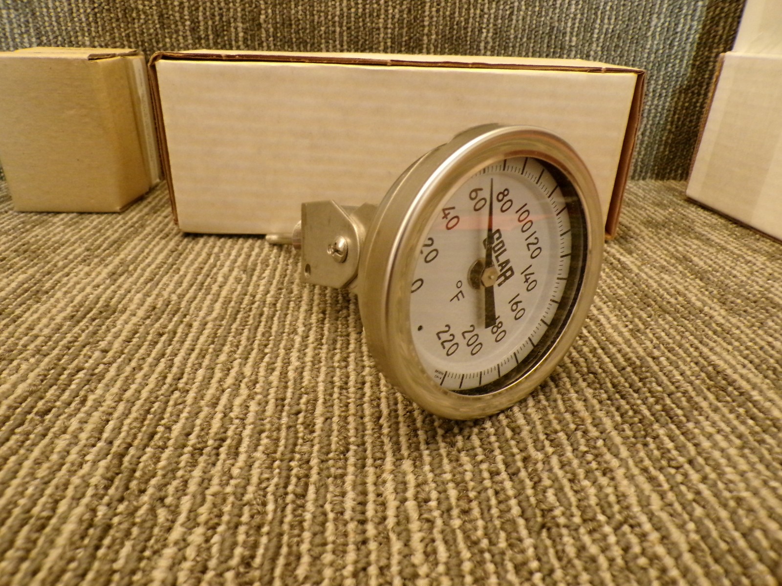 Solar Weston Flexible Temperature Stainless Steel Gauge 0/220 F , 1/2 NPT