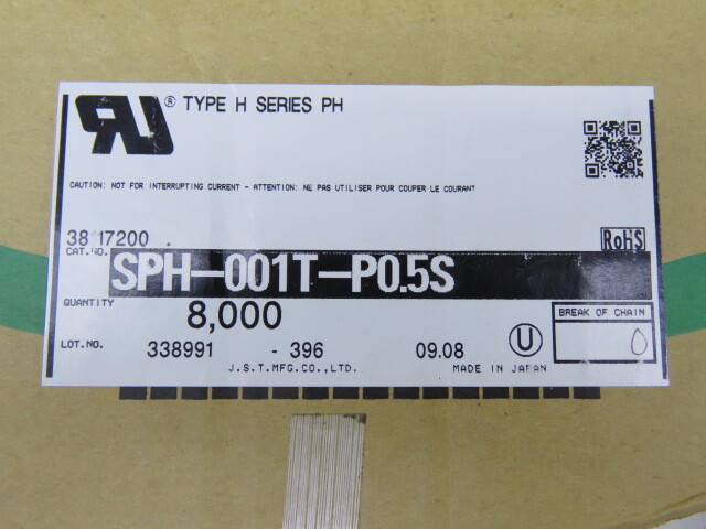 JST SPH-001T-P00.5S Qty of 5000 per Lot CONN TERMINAL 26-22AWG TIN