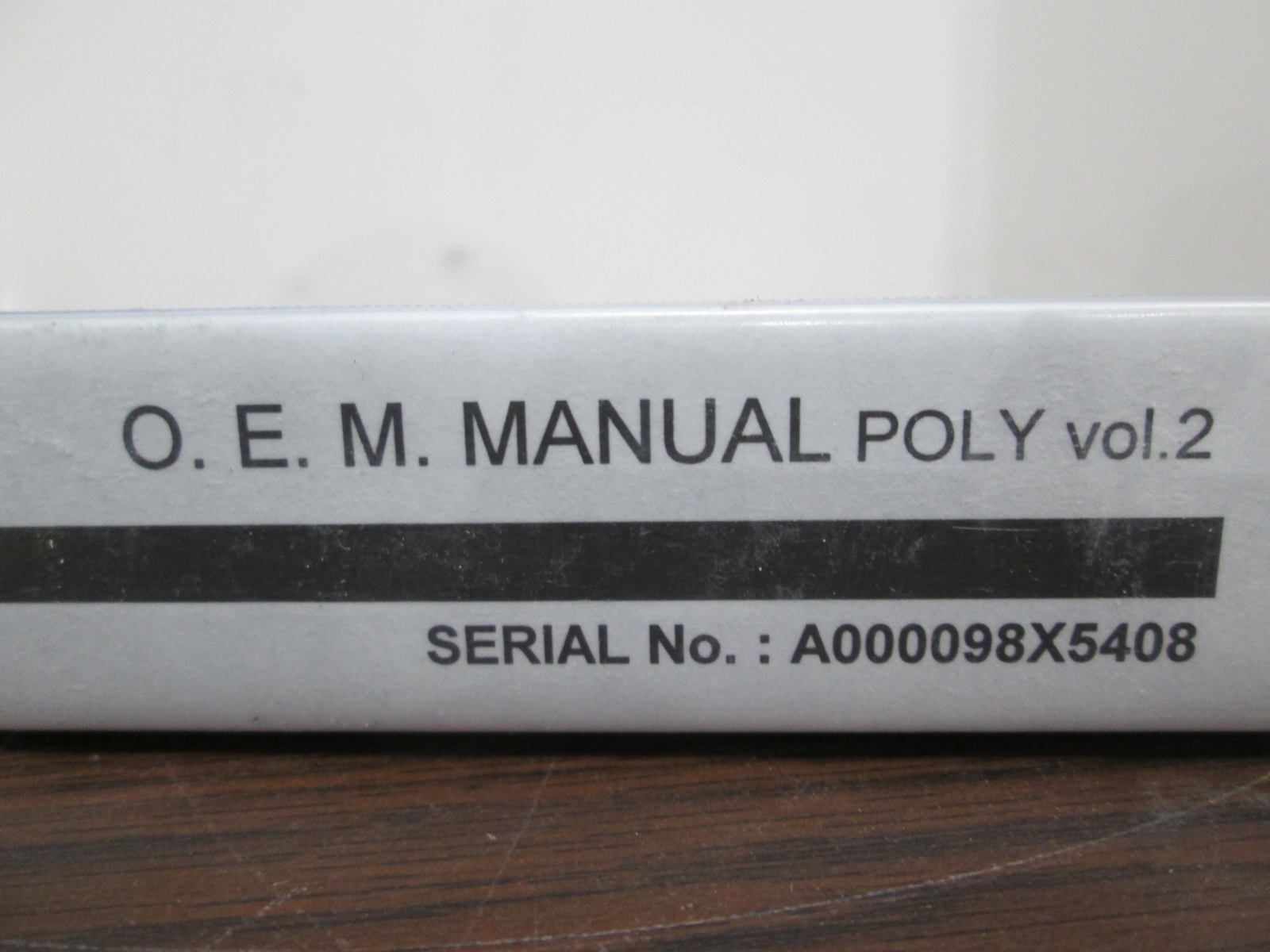 Tokyo Electron, ALPHA-8S-E, Poly, O.E.M. Manual, Vol 2, Used