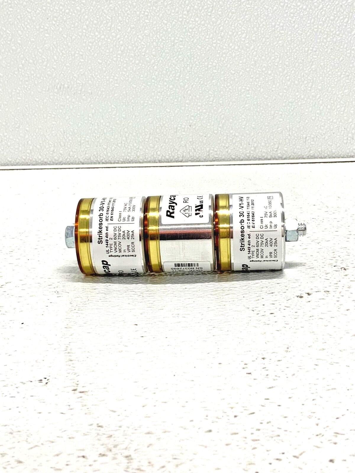 Lot of 3 Raycap Strikesorb 30-V1-HV Surge Protection Type 2 MCOV 75V DC 23D