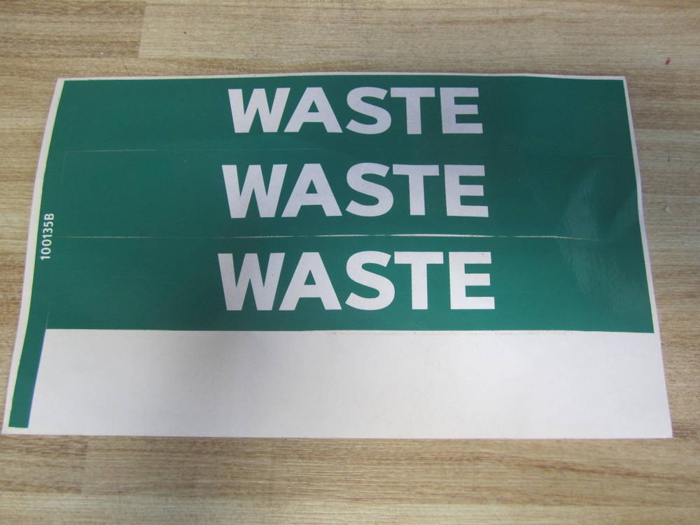 Lab Safety Supply 7050B Waste Sign W/O 1 Label/10135B