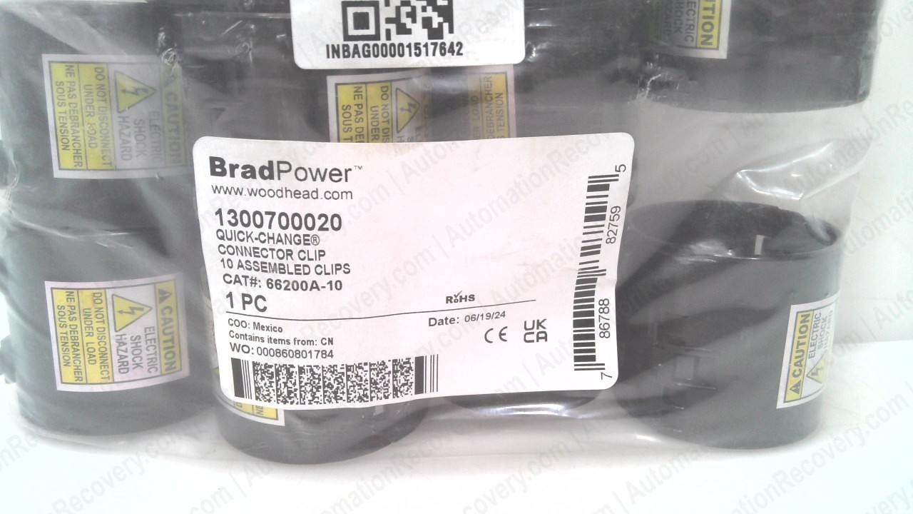BRAD POWER, 66200A-10, QUICKCHANGE CONNECTOR CLIP, 1300700020, NEW #343244
