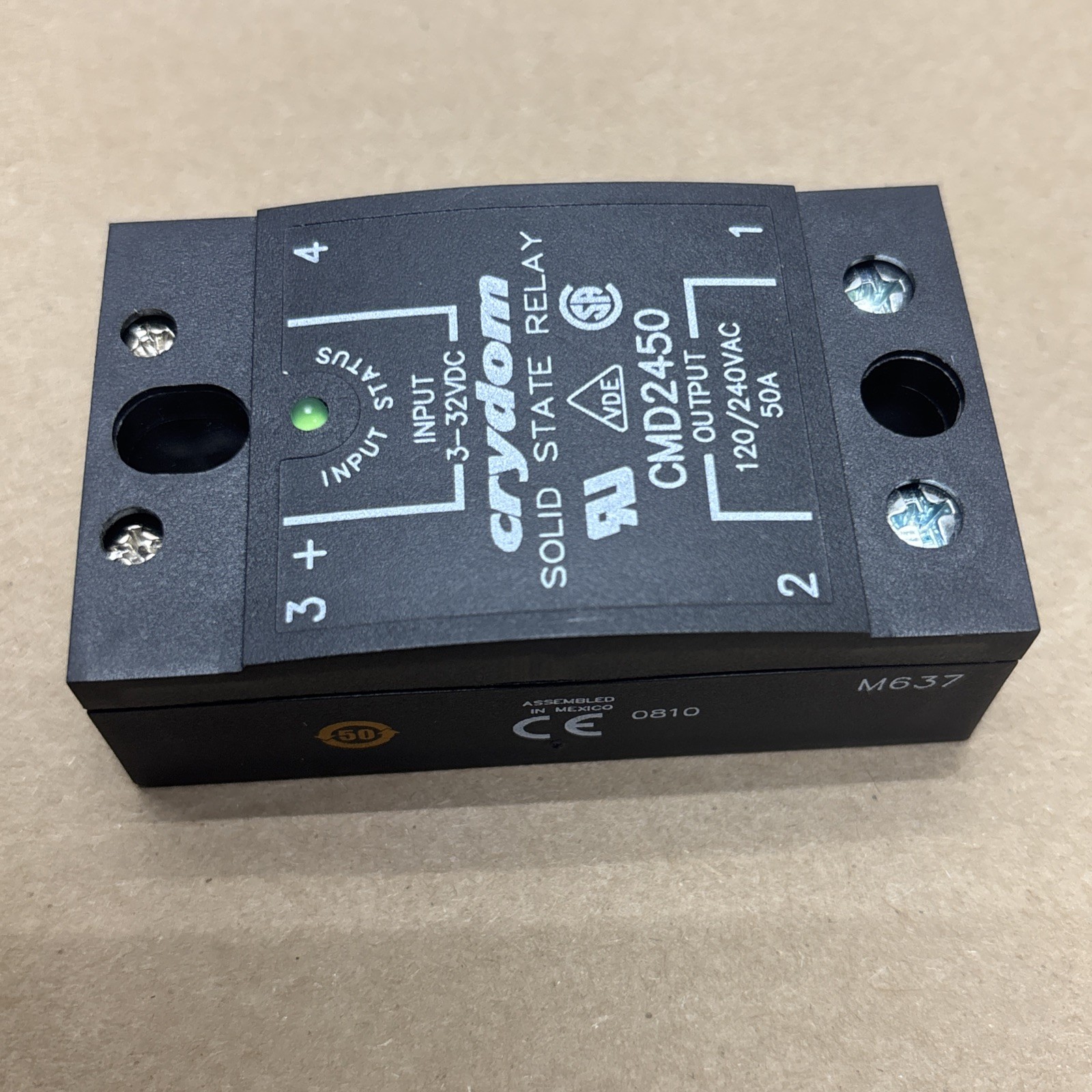 CRYDOM A2450 SOLID STATE RELAY 50A 240VAC 90-280VAC NEW IN OPEN BOX.FAST SHIPPIN