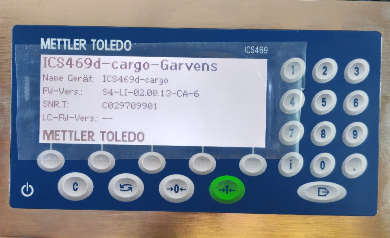 METTLER TOLEDO ICS469 WEIGHING TERMINAL TYPE: ICS249d-CARGO ICS4x9-1
